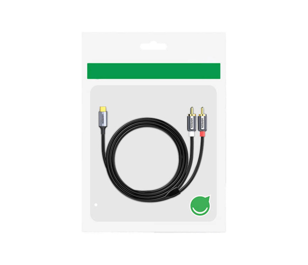 UGREEN CM451 Kabel USB-C do 2x RCA Cinch 1.5m czarny - 1489023 - zdjęcie 4